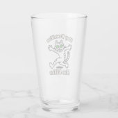 Bleib Pawsitiv Katze Glas (Rückseite)