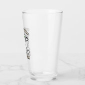 Bleib Pawsitiv Katze Glas (Links)