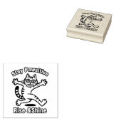 Bleib Pawsitiv Katze Gummistempel (Stempel)