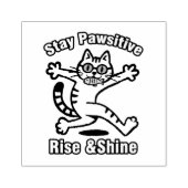 Bleib Pawsitiv Katze Gummistempel (Prägung)