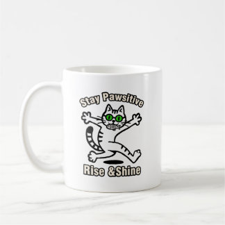 Bleib Pawsitiv Katze Kaffeetasse