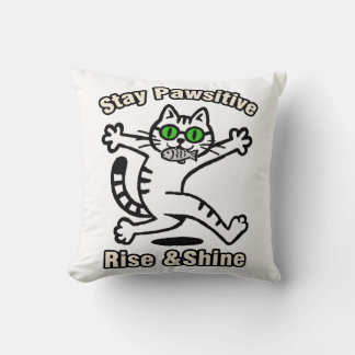 Bleib Pawsitiv Katze Kissen