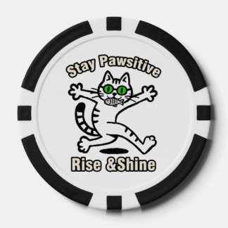 Bleib Pawsitiv Katze Pokerchips