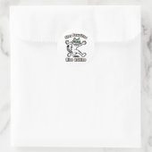 Bleib Pawsitiv Katze Runder Aufkleber (Tasche)