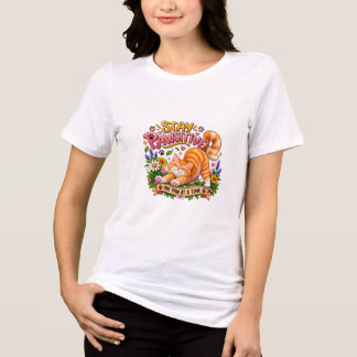 Bleib Pawsitiv Katze T-Shirt | Tri-Blend Shirt