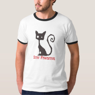 Bleib Pawsitiv Katzen-Shirt – Süßes Positivitäts-T T-Shirt