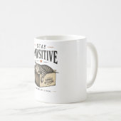 Bleib Pawsitiv Süße Katzenillustration Kaffeetasse (VorderseiteRechts)
