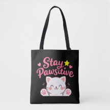 Bleib Pawsitiv – Süßes Katzen-Motivationsdesign