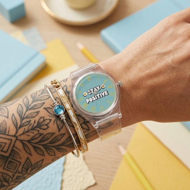 Bleib positiv armbanduhr (Von Creator hochgeladen)