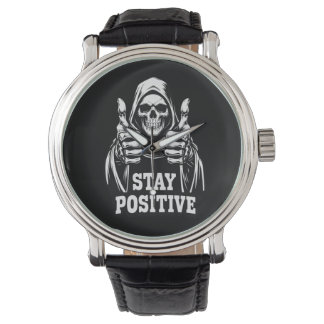 Bleib positiv armbanduhr