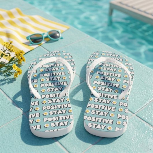 Bleib positiv badesandalen