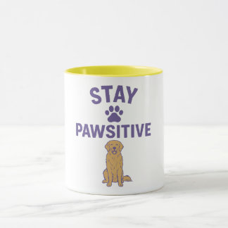 Bleib positiv, bleib pfotig tasse