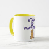 Bleib positiv, bleib pfotig tasse (Vorderseite Links)