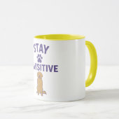 Bleib positiv, bleib pfotig tasse (VorderseiteRechts)