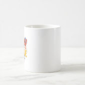 Bleib Positiv – Blumiges Motiv  Kaffeetasse (Mittel)
