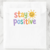 Bleib Positiv Bunter Text Aufkleber (Tasche)