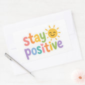 Bleib Positiv Bunter Text Aufkleber (Umschlag)