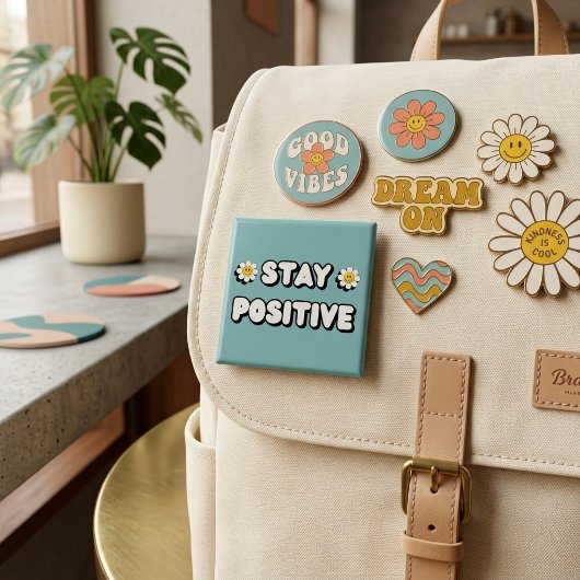 Bleib positiv button