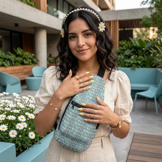 Bleib positiv crossbody bag