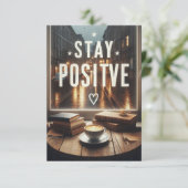 Bleib positiv einladung (Stehend Vorderseite)