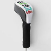 Bleib positiv golf headcover (angewinkelt)