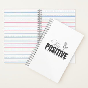 Bleib positiv: Inspirierend Notizblock