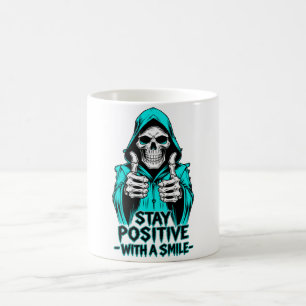 Bleib positiv – Inspirierende Motivation  Kaffeetasse