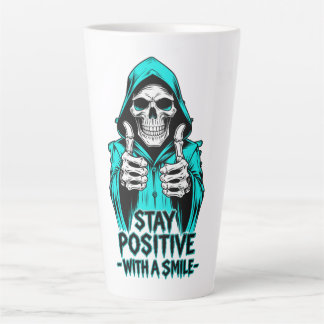 Bleib positiv – Inspirierende Motivation Milchtasse