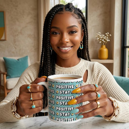 Bleib positiv Jumbo-Tasse