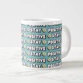 Bleib positiv Jumbo-Tasse (Vorderseite Rechts)