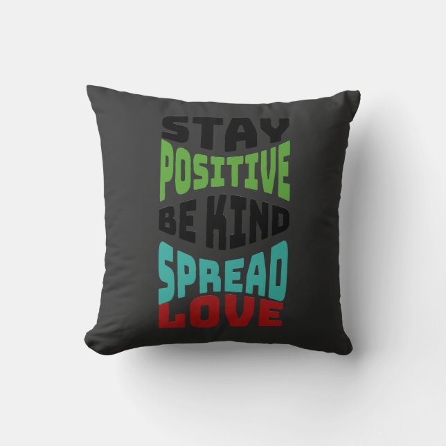 Bleib positiv kissen (Vorderseite)