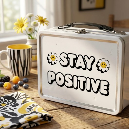 Bleib positiv metall brotdose
