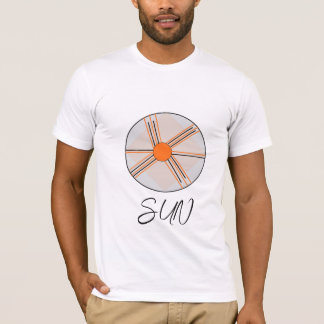 Bleib Positiv Motivations-Typografie-Sonnen-T-Shir T-Shirt