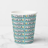 Bleib positiv pappbecher (Vorderseite)