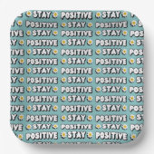 Bleib positiv pappteller (Vorderseite)
