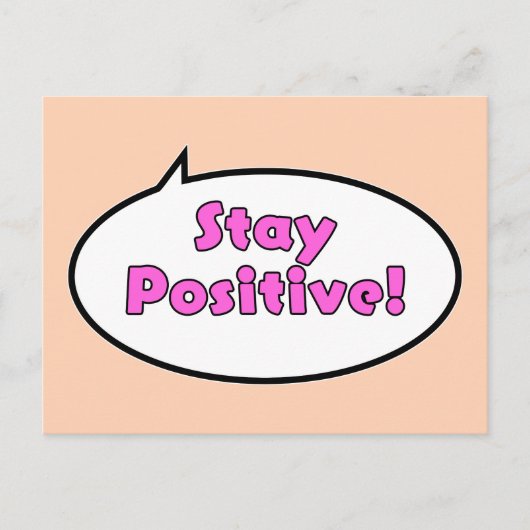 Bleib positiv! postkarte (Vorderseite)