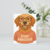 Bleib Positiv Postkarte (Stehend Vorderseite)