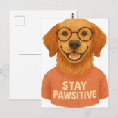 Bleib Positiv Postkarte (Vorne/Hinten)