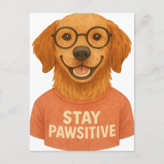 Bleib Positiv Postkarte (Vorderseite)
