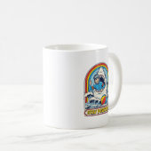 Bleib positiv Retro-Hai Sommer Kaffeetasse (VorderseiteRechts)
