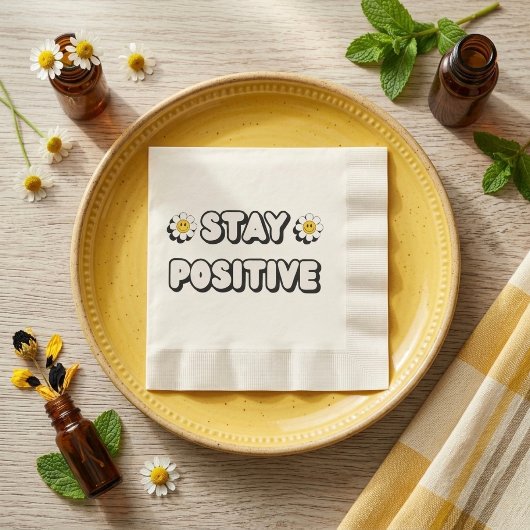 Bleib positiv serviette