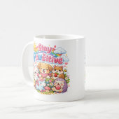 Bleib Positiv Süße Kawaii Tiere Kaffeetasse (Vorderseite Links)