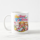 Bleib Positiv Süße Kawaii Tiere Kaffeetasse (Links)