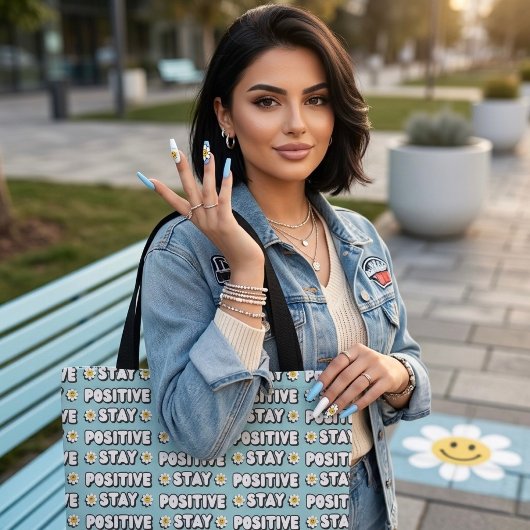 Bleib positiv tasche