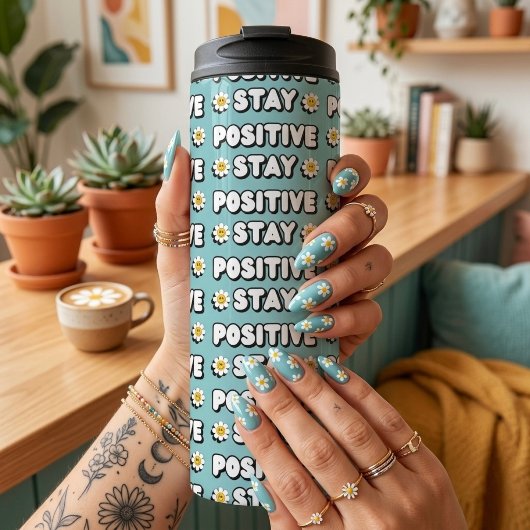 Bleib positiv thermosbecher