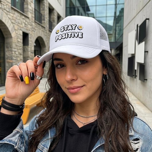Bleib positiv truckerkappe