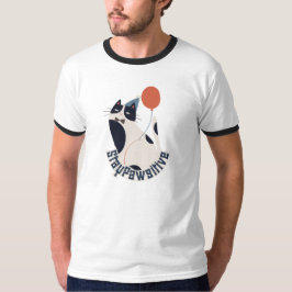 Bleib Positiv Tuxedo-Katze Geburtstagsgeschenk T-Shirt