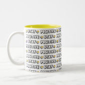 Bleib positiv zweifarbige tasse (Links)