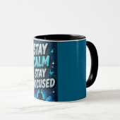 Bleib ruhig, bleib fokussiert  tasse (VorderseiteRechts)