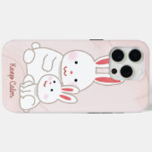 'Bleib ruhig' Bunny iPhone 15 Pro Max Hülle (Rückseite (Horizontal))